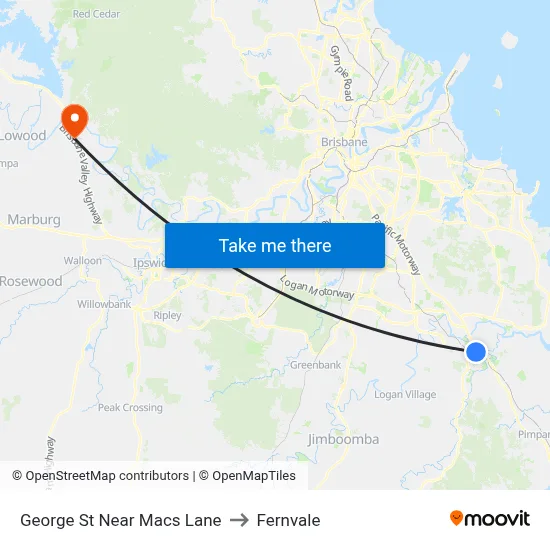 George St Near Macs Lane to Fernvale map