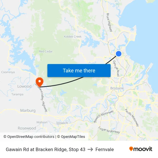 Gawain Rd at Bracken Ridge, Stop 43 to Fernvale map