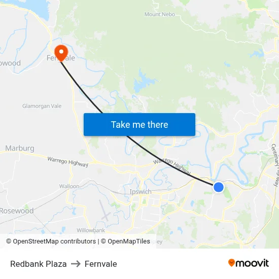 Redbank Plaza to Fernvale map