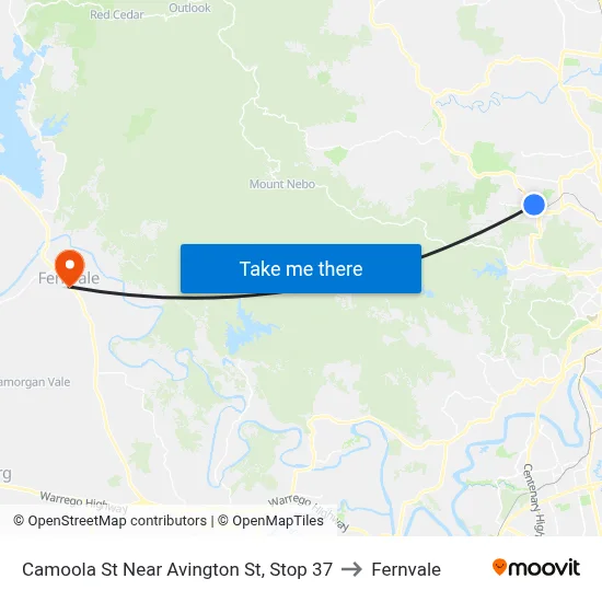 Camoola St Near Avington St, Stop 37 to Fernvale map
