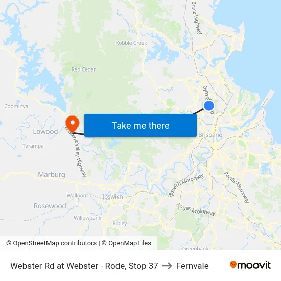 Webster Rd at Webster - Rode, Stop 37 to Fernvale map