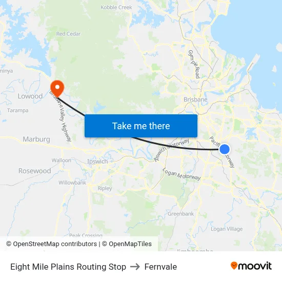 Eight Mile Plains Routing Stop to Fernvale map