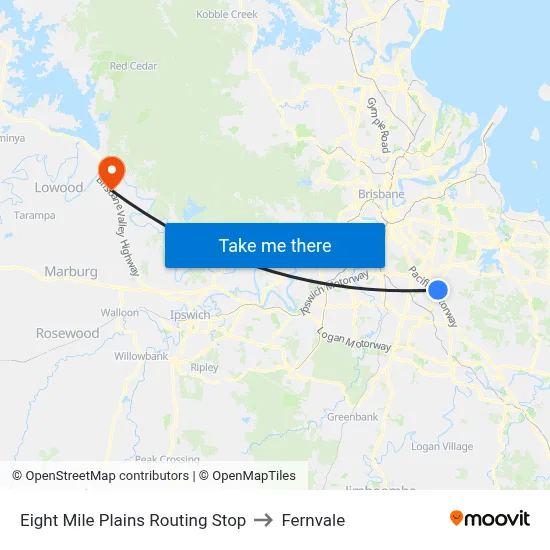 Eight Mile Plains Routing Stop to Fernvale map