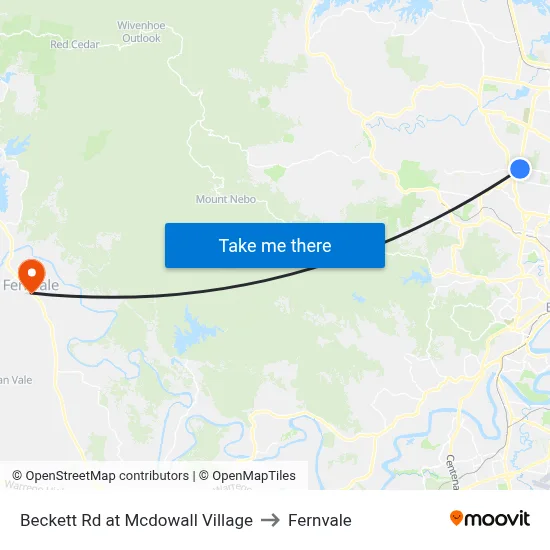 Beckett Rd at Mcdowall Village to Fernvale map