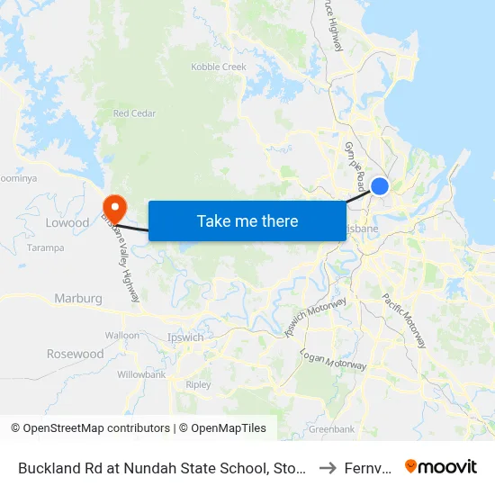 Buckland Rd at Nundah State School, Stop 38a to Fernvale map
