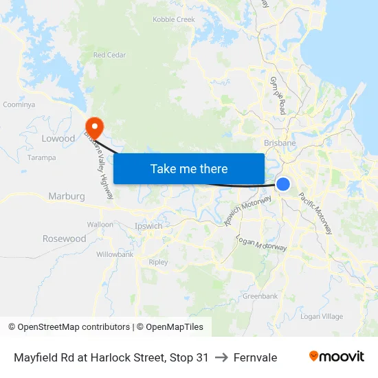 Mayfield Rd at Harlock Street, Stop 31 to Fernvale map