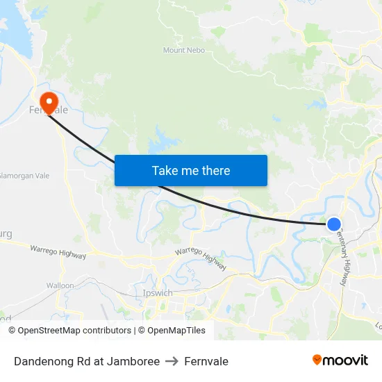 Dandenong Rd at Jamboree to Fernvale map