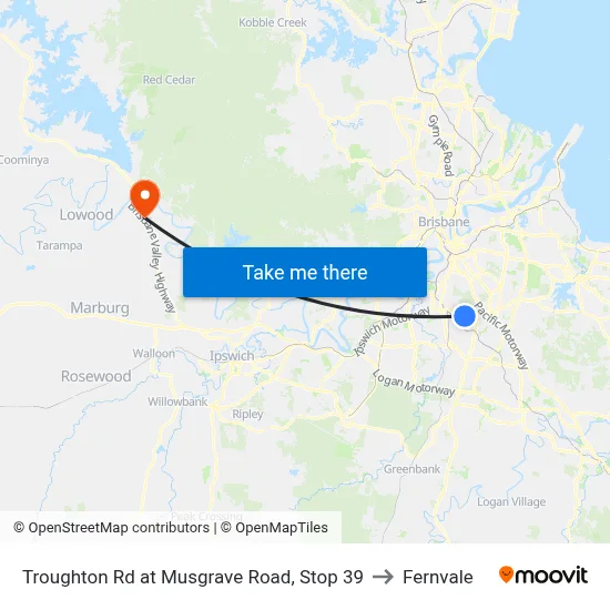 Troughton Rd at Musgrave Road, Stop 39 to Fernvale map