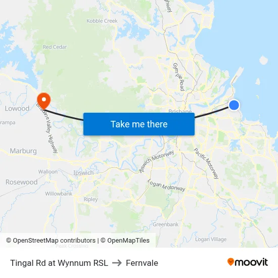 Tingal Rd at Wynnum RSL to Fernvale map