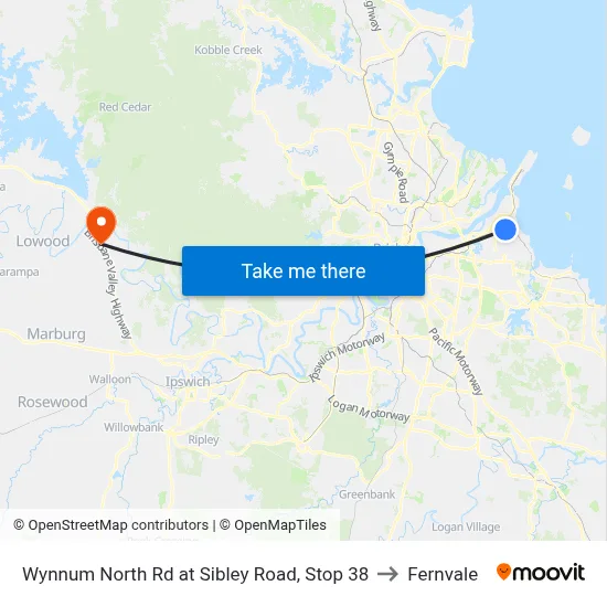 Wynnum North Rd at Sibley Road, Stop 38 to Fernvale map