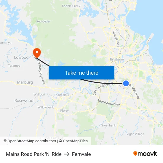 Mains Road Park 'N' Ride to Fernvale map