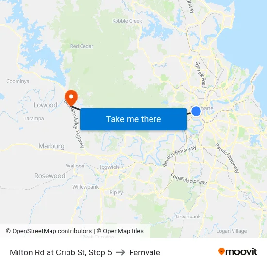 Milton Rd at Cribb St, Stop 5 to Fernvale map