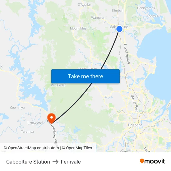 Caboolture Station to Fernvale map
