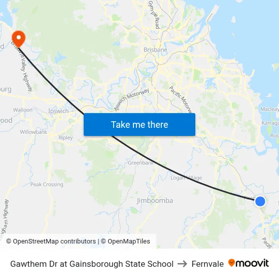 Gawthem Dr at Gainsborough State School to Fernvale map