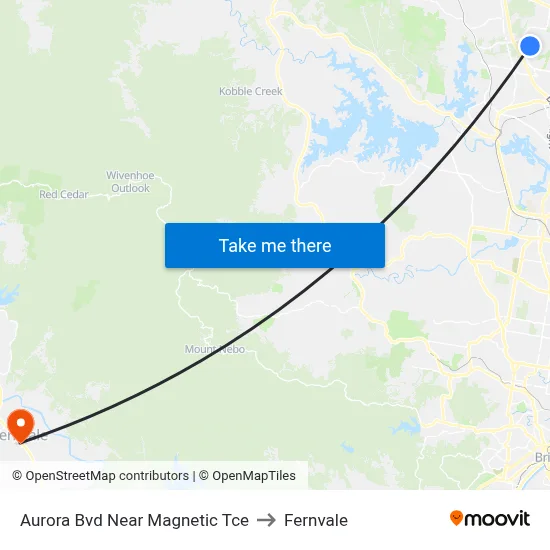 Aurora Bvd Near Magnetic Tce to Fernvale map