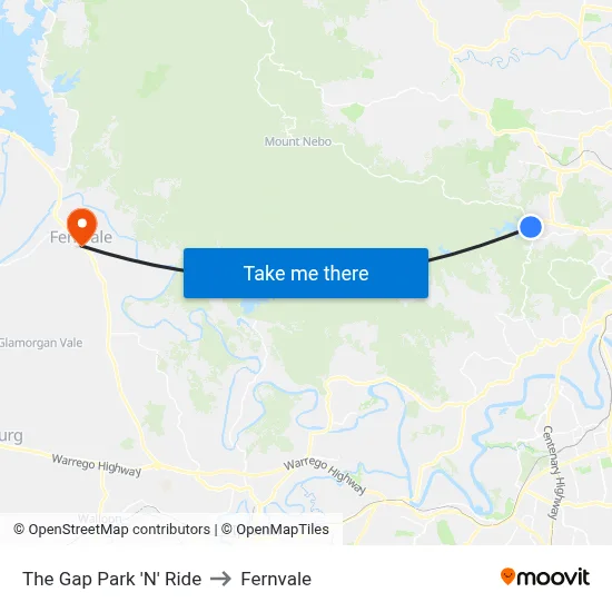 The Gap Park 'N' Ride to Fernvale map