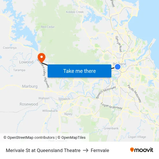 Merivale St at Queensland Theatre to Fernvale map