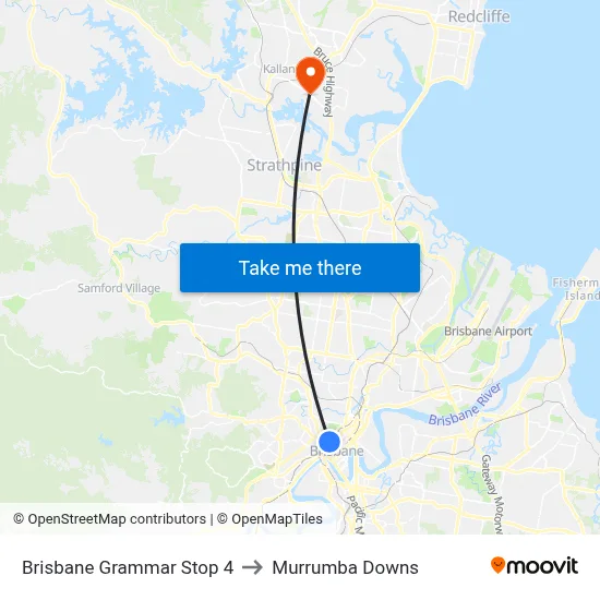 Brisbane Grammar Stop 4 to Murrumba Downs map