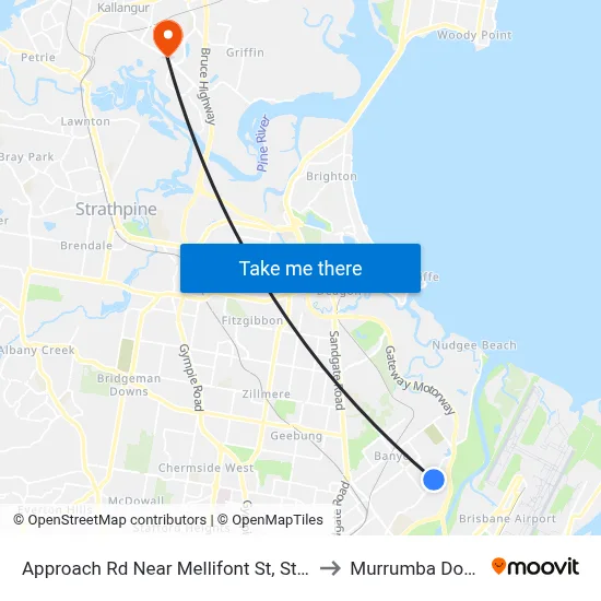 Approach Rd Near Mellifont St, Stop 31 to Murrumba Downs map