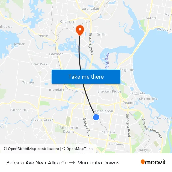 Balcara Ave Near Allira Cr to Murrumba Downs map
