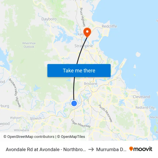 Avondale Rd at Avondale - Northbrook, Stop 60 to Murrumba Downs map