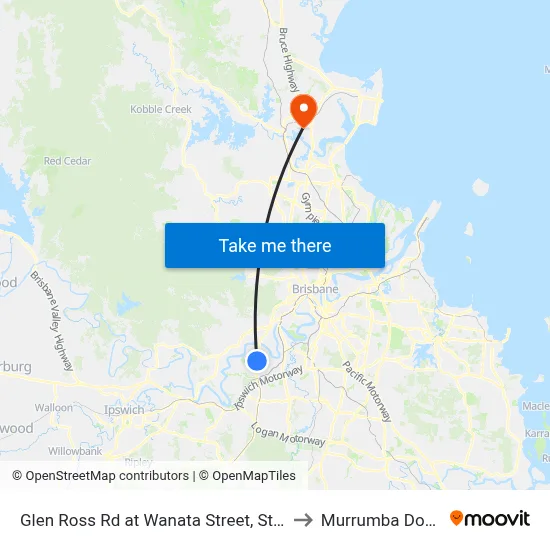 Glen Ross Rd at Wanata Street, Stop 54 to Murrumba Downs map