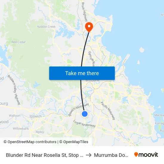Blunder Rd Near Rosella St, Stop 60a to Murrumba Downs map