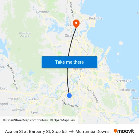 Azalea St at Barberry St, Stop 65 to Murrumba Downs map