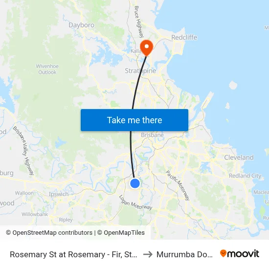 Rosemary St at Rosemary - Fir, Stop 73 to Murrumba Downs map