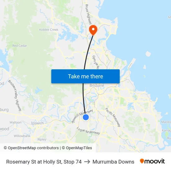 Rosemary St at Holly St, Stop 74 to Murrumba Downs map