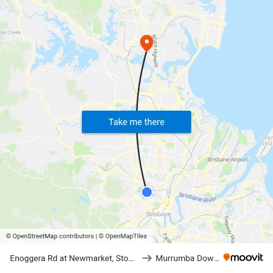 Enoggera Rd at Newmarket, Stop 20 to Murrumba Downs map