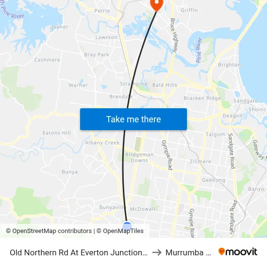 Old Northern Rd At Everton Junction Near Drake St to Murrumba Downs map
