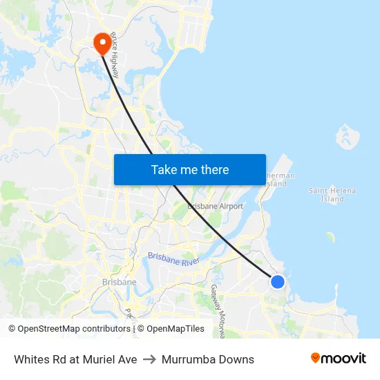 Whites Rd at Muriel Ave to Murrumba Downs map