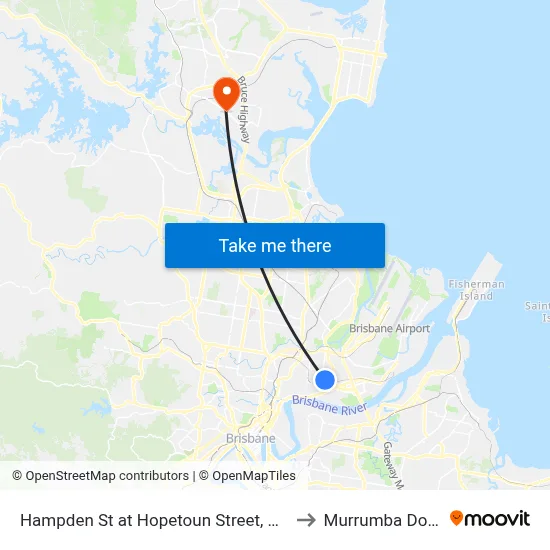 Hampden St at Hopetoun Street, Stop 30 to Murrumba Downs map