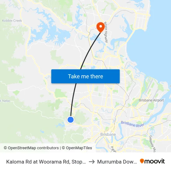 Kaloma Rd at Woorama Rd, Stop 39 to Murrumba Downs map