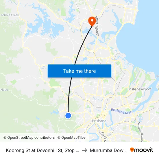 Koorong St at Devonhill St, Stop 37 to Murrumba Downs map
