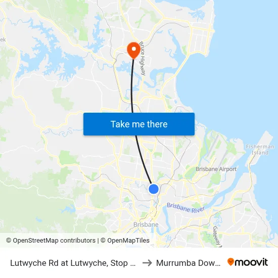 Lutwyche Rd at Lutwyche, Stop 20 to Murrumba Downs map