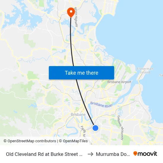 Old Cleveland Rd at Burke Street Stop 25 to Murrumba Downs map