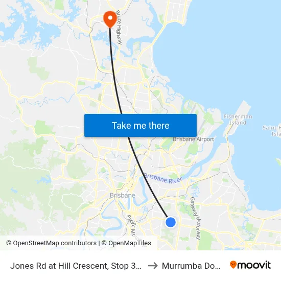 Jones Rd at Hill Crescent, Stop 35/36 to Murrumba Downs map