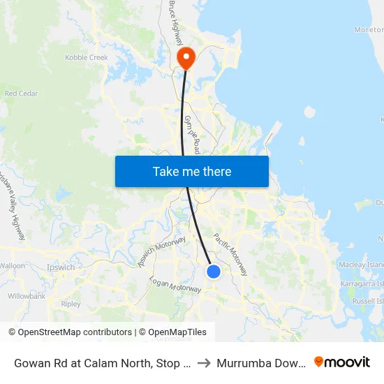 Gowan Rd at Calam North, Stop 35 to Murrumba Downs map