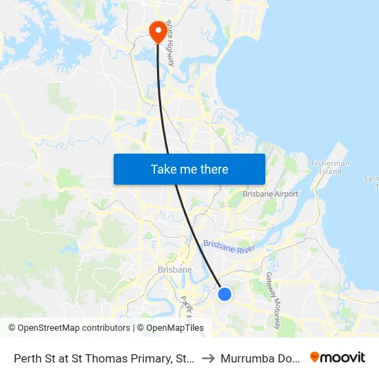 Perth St at St Thomas Primary, Stop 31 to Murrumba Downs map