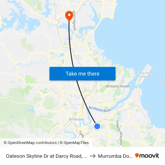 Oateson Skyline Dr at Darcy Road, Stop 40 to Murrumba Downs map