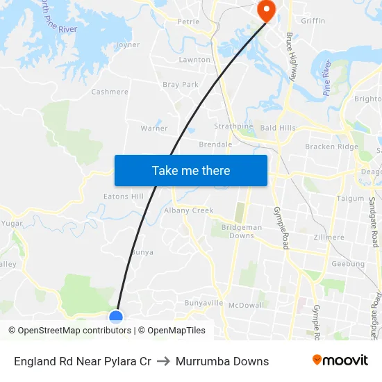 England Rd Near Pylara Cr to Murrumba Downs map