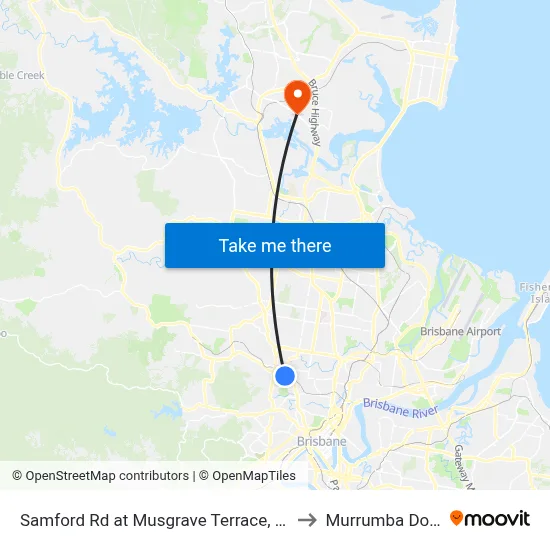 Samford Rd at Musgrave Terrace, Stop 27 to Murrumba Downs map