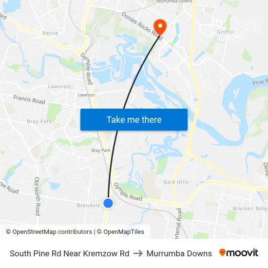 South Pine Rd Near Kremzow Rd to Murrumba Downs map