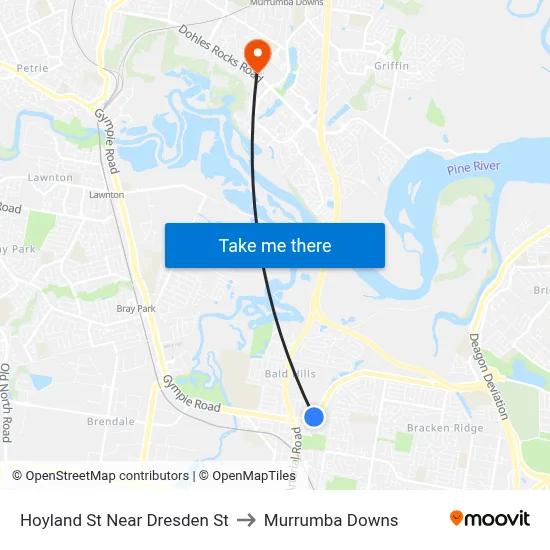 Hoyland St Near Dresden St to Murrumba Downs map
