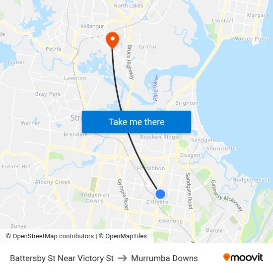 Battersby St Near Victory St to Murrumba Downs map