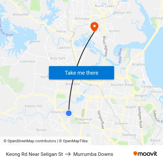 Keong Rd Near Seligan St to Murrumba Downs map