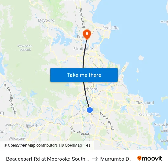 Beaudesert Rd at Moorooka South, Stop 38 to Murrumba Downs map