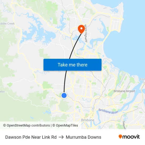 Dawson Pde Near Link Rd to Murrumba Downs map